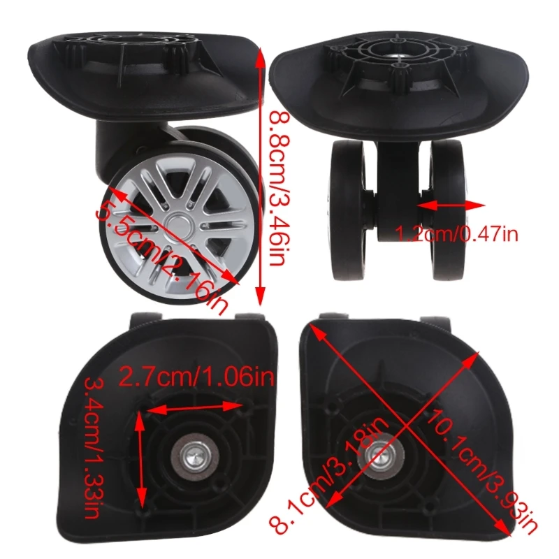 1 пара колес тележки A02, детали для ручного вращающегося ролика для ремонта чемодана