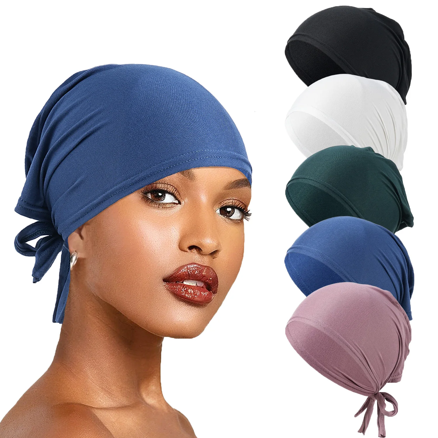 Underscarf turbante tubo hueso capó musulmán Hijab sombrero mujeres vendaje elástico interior gorra Ninja sombreros árabe Beanie Skullies gorras islámicas