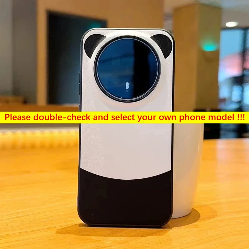 Adorable Panda Ear PU Leather Phone Case with Camera Protection