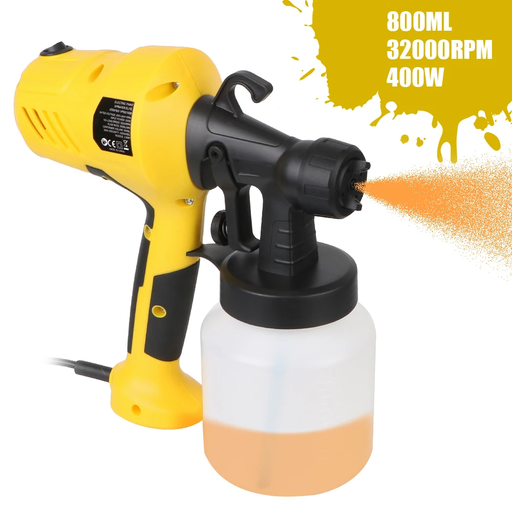 

EU Plug with Paint Pot Power Tools Flow Control Airbrush 800 ML Large Capacity Electric Paint Sprayer High Power