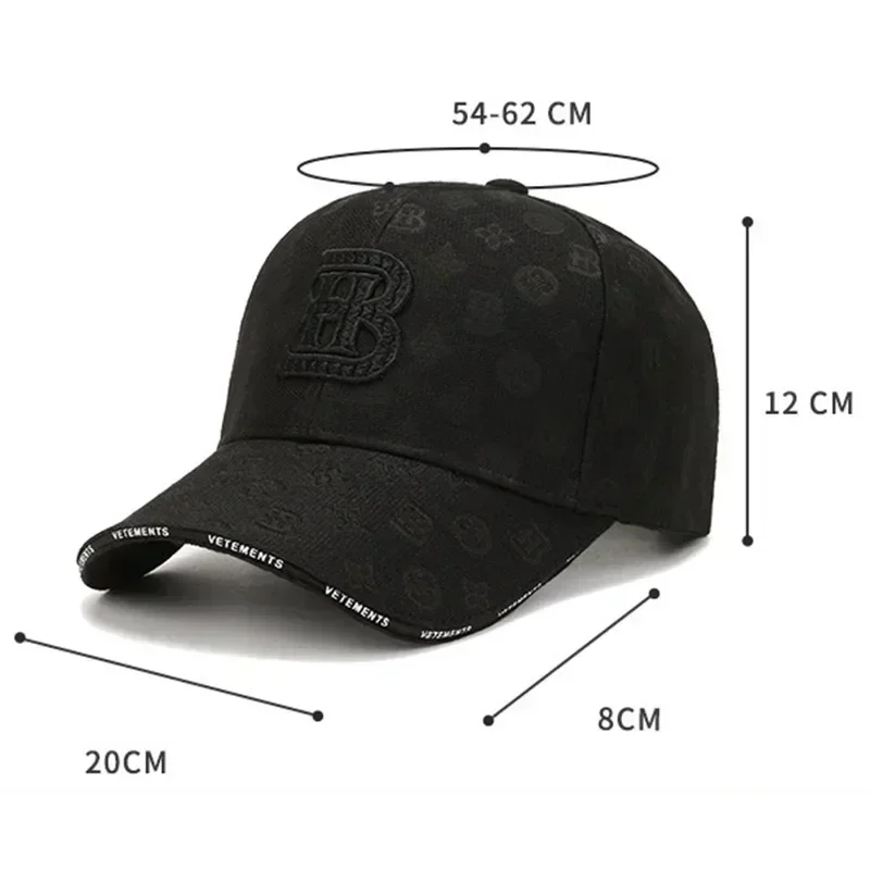 New Fashion Cotton Embroidery for B Logo Baseball Caps Men Women Streetwear Sun Hat Outdoor Sport Running Tennis Adjustable Gift 2