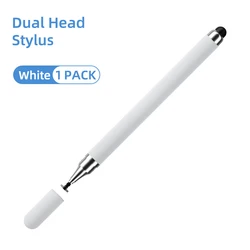 Enhanced Universal 2-in-1 Touchscreen Stylus Pen for Tablets and Smartphones (White)