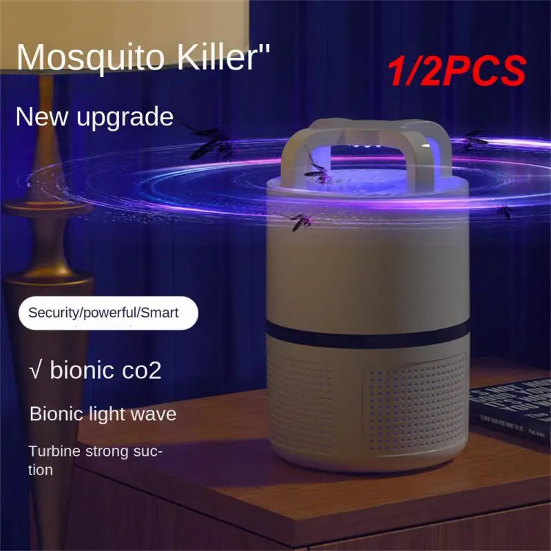 1/2Pcs 2023 Ultraviolet Uv Usb Mosquito Killer Lamp Silent Radiation-Free Insect Swatters Artefatto Repellente Per Zanzare Per La Casa