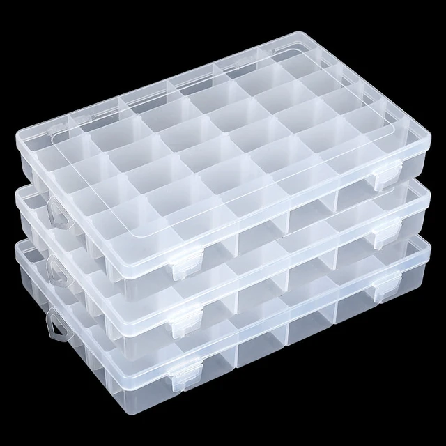 36 Grids Plastic Organizer Box Storage Container Jewelry Box with