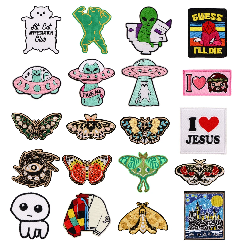 

ZF5035 Patch Cartoon Cute Sticker For Clothing Applications Patches On Clothes Iron Embroidered Patch For Backpack Badge