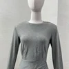 Women's New Fashion Style High Quality Elegant 2025 Grey Mini Dresses for Office Ladies 4