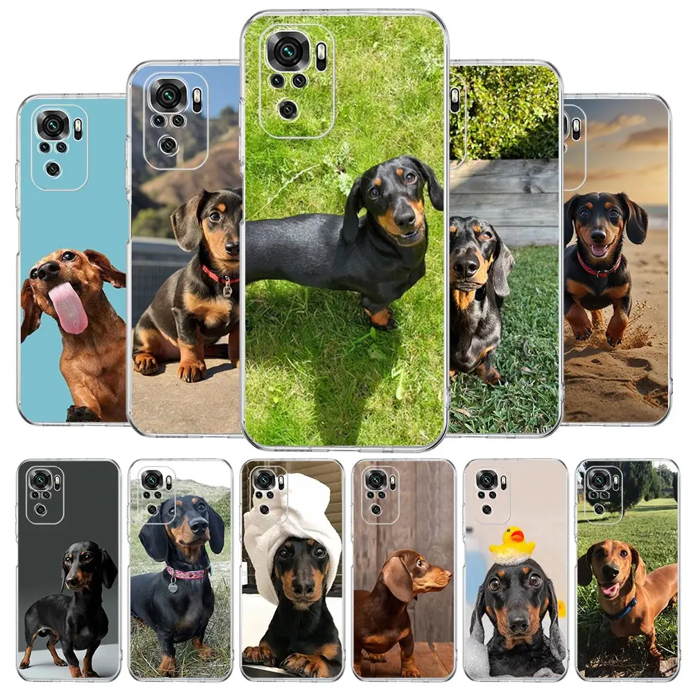 Dachshund Silhouette Dog Design Phone Case Cover