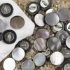 1pcs Natural Shell Sewing Buttons Metal White Black Color Mother of Pearl Round Shell Button Sewing Accessory 2