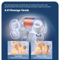 Electric Shoulder Kneading Massage Shawl Automatic Neck Back Massager Wireless Back Muscle Trapezius Relaxing Massage Pillow 4