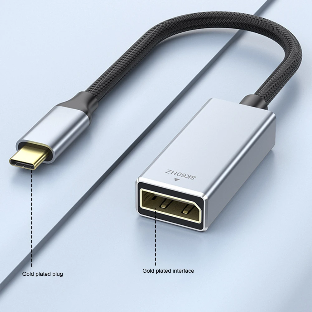 USB C DP 1.4 , CŸ-÷ Ʈ 1.4 ̺ ȯ, ƺ , Ｚ, , 32.4Gbps, 8K @ 60HZ, 4K @ 120Hz