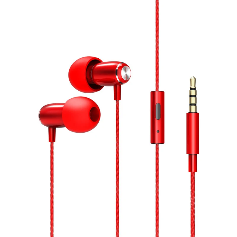 

In-Ear Headset 3.5Mm Wired Stereo Bass Earphones Sport Earbuds Noise Reduction Headphone