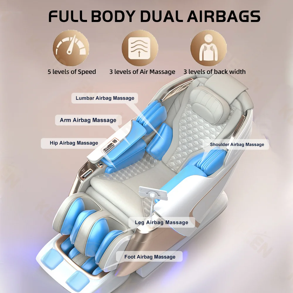3 Year Warranty Dual-core 4D SL-Track Zero Gravity full body Massage Chair Home 3D Thai Stretch Electric leg lift Massage Sofa 5