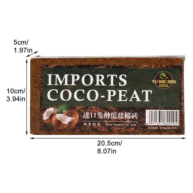 Coco Coir Tégla Sűrített Kókuszdió -Tégla Virág Lapáttal, Nagy Tágulási Kókuszvirágok, Alacsony Ec És Ph -Egyensúly - Image 6