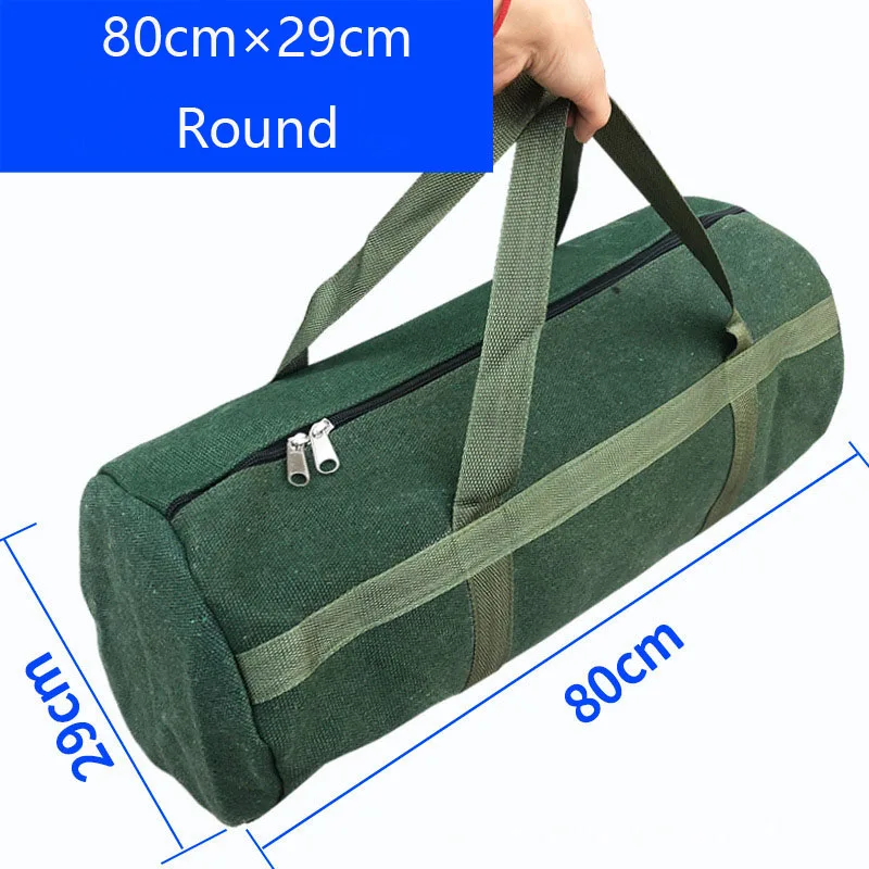 Large Size Tool Storage Bag Canvas Multifunction Portable Toolkit Electrician Tool Screws Nail Drill Bit Metal Parts Storage Bag