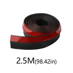 Universal Car Front Bumper Lip Spoiler Skirt Protector Trim Strip (2.5M)