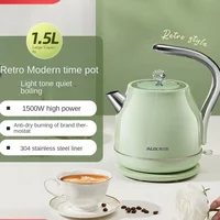 Retro 304 Stainless Steel Electric Kettle 220V Auto Power-off Household Water Boiling Machine 1.7L/1.5L Available 1