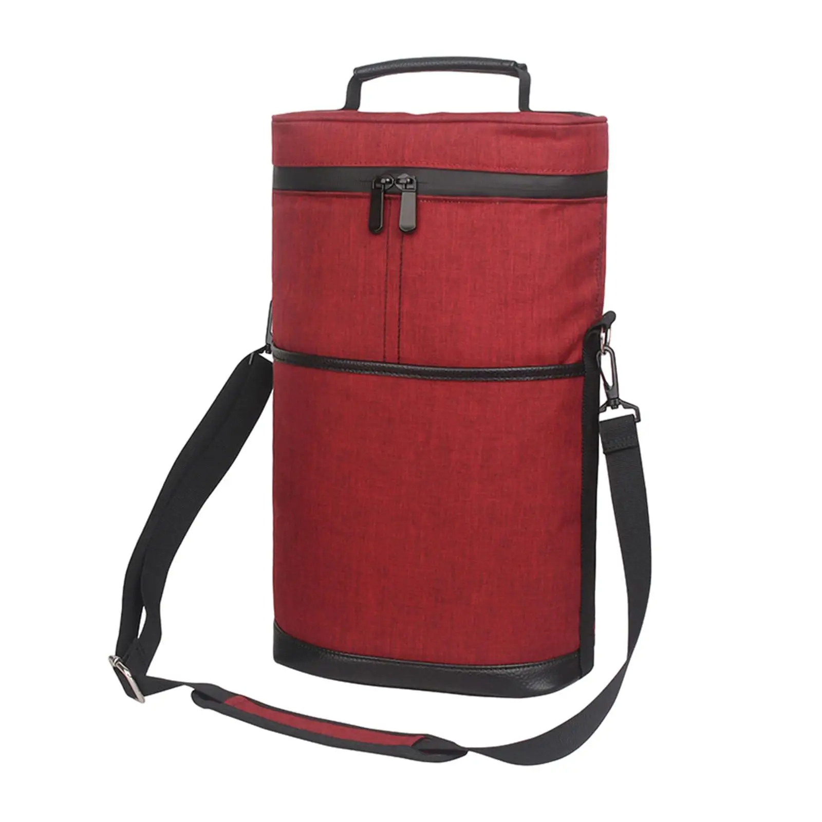 Thermal Lunch Bag Reusable Zipper with Shoulder Strap and Handle Insulated Cooler Bag for Work Camping Picnic Hiking Travel