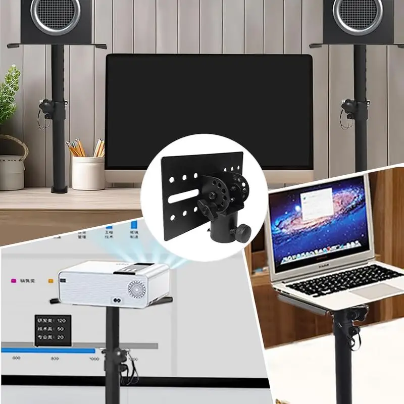 35mm Pole Mounting Speaker Adapter Brackets DJ Speaker Metal Mount Stand Adapter Black Metal Support Tool For Stage Performances