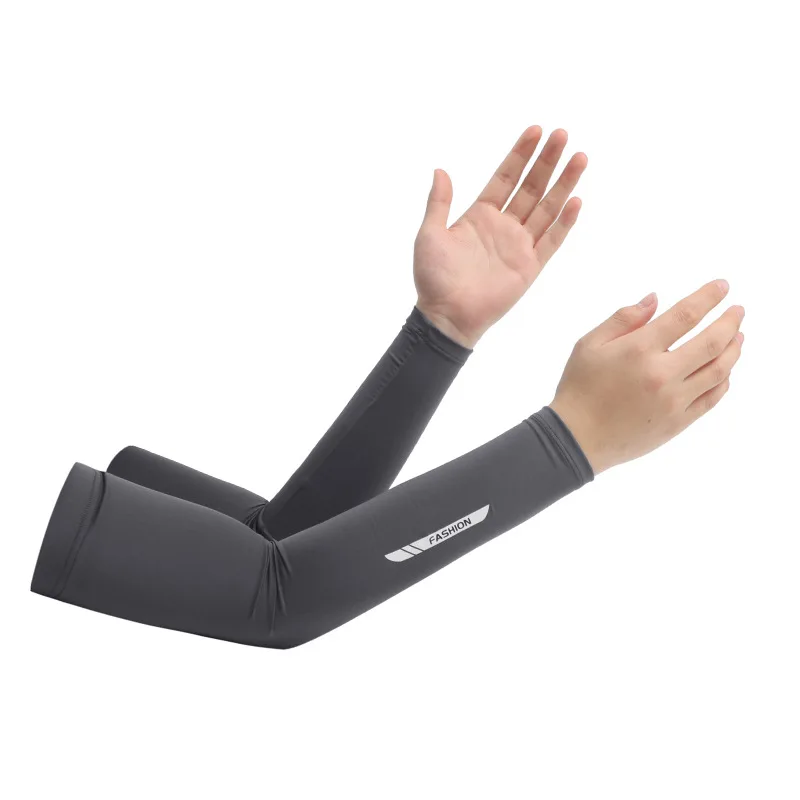 Sun protection arm sleeves Ice arm sleeves Summer ice silk anti-sunburn sleeve anti-UV cycling driving arm cover for men women sun protection male's long sleeve cool muff