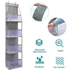 4 Layer Foldable Hanging Storage Bag Multi-functional Fabric Storage Bags for Wall-mounted Cabinet Door Bra Snacks Toys Clothes 4