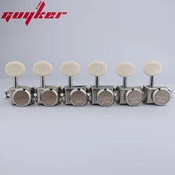 GUYKER Cream Handle String Tuners Electric Guitar Vintage Nickel Gold Machine Heads Tuners For ST TL Guitar Tuning Pegs