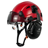 ABS Safety Helmet with Visor and Ear Muffs