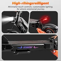 Trottinette électrique adulte SUNNIGOO X2/X2MAX, vitesse réglable, moteur haute puissance 1200W, batterie 48V 18Ah, vitesse maximale 65 km/h, autonomie 35-60 km, grand écran LCD, pneus tout-terrain, trottinette électrique haute vitesse pour les trajets quotidiens et les déplacements en extérieur. 5