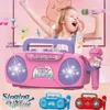 Kids Microphone Karaoke Machine Music Instrument Toys with Light Indoor Outdoor Travel Educational Toy Gift for Girl Boy Child 1