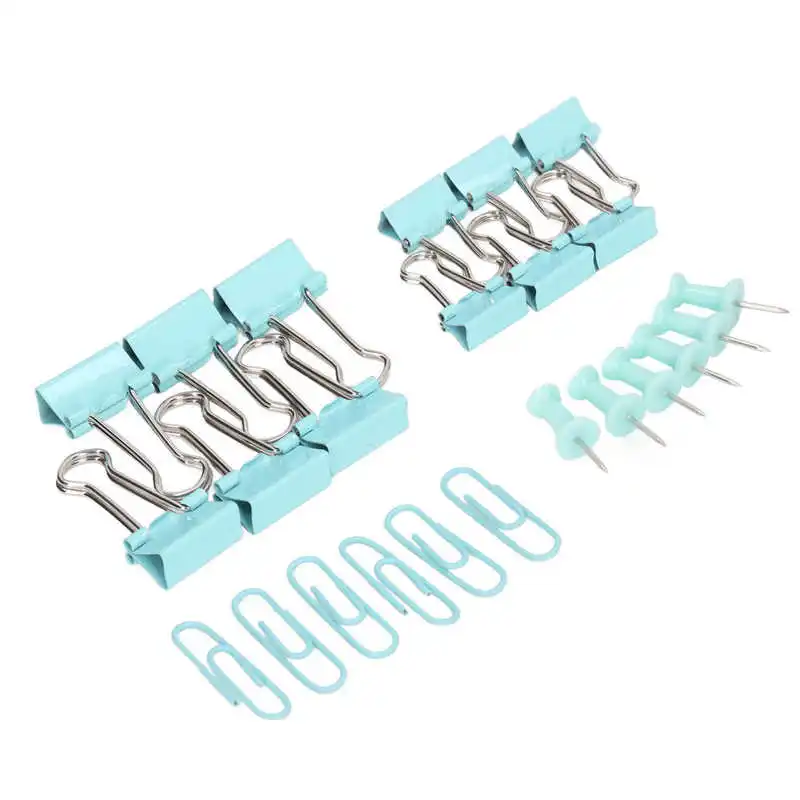 40 pcs budget card for business use binder clips envelope planner double offset paper consumption office Paper Clips Office Clips Kit Two Colors for Office for Sketching