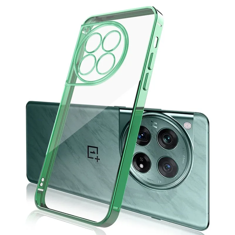 Luxury Plating Transparent TPU Silicone Phone Bumper Case