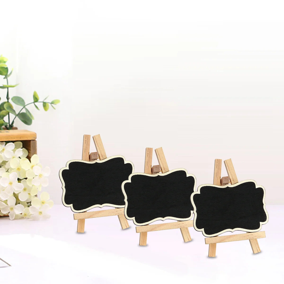 

3pcs chalkboard signs sign small with easel for chalkboards stand labels- Framed Chalkboard Place Cards with Easel- Size