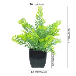 Potted Green Bonsai Artificial Plant for Home and Office Decor (A)