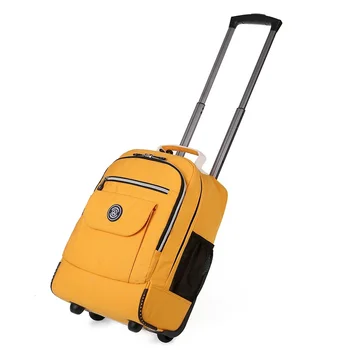 Zaino per bagagli trolley alla moda con ruote Borse da viaggio trolley di grande capacità Bagagli rotolanti Borsa da scuola per laptop aziendale