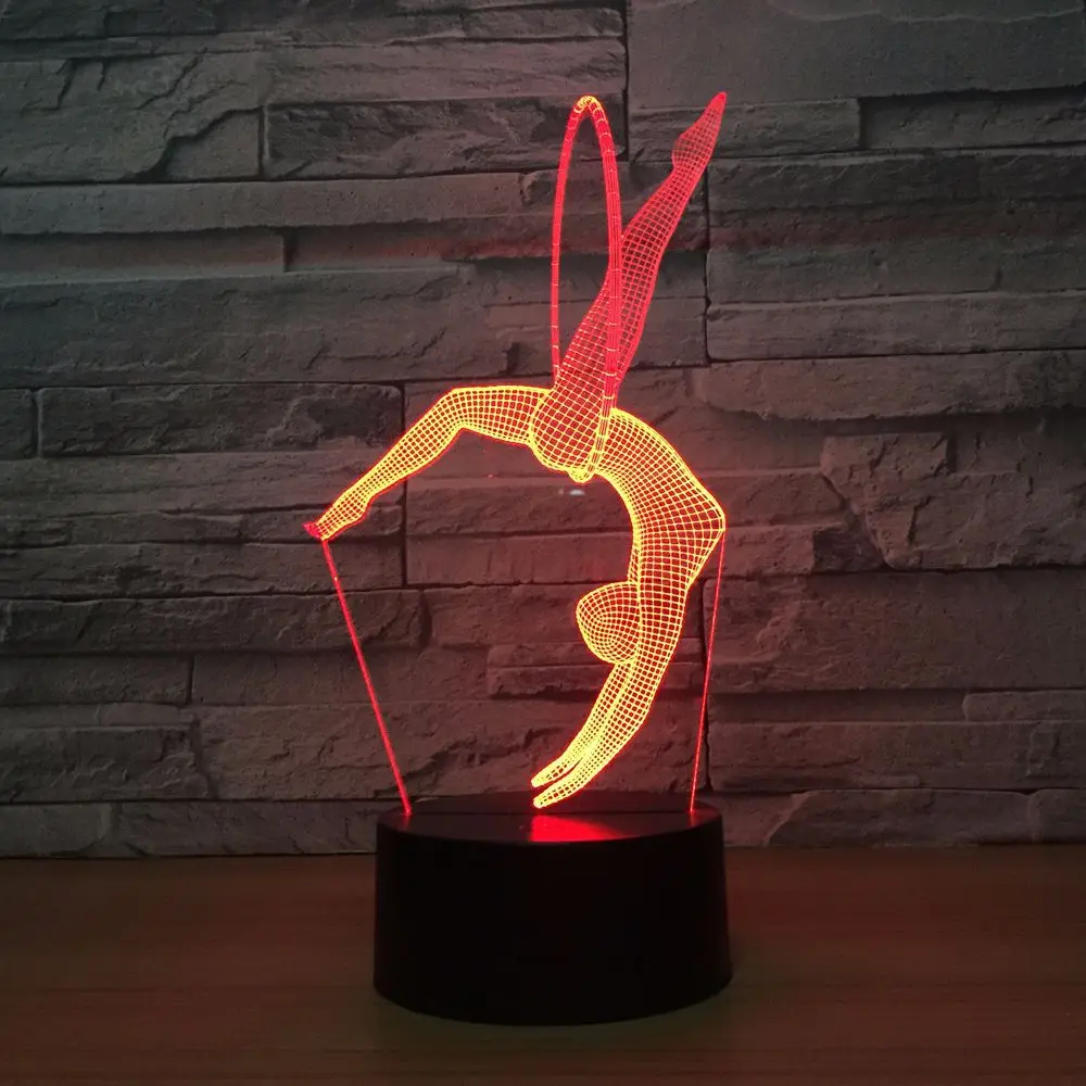 

Креативные подарки, гимнастические 3d огни, цветная светодиодная подсветка-хамелеон, стереозвук, атмосфера-иллюзия, настольная лампа 1396