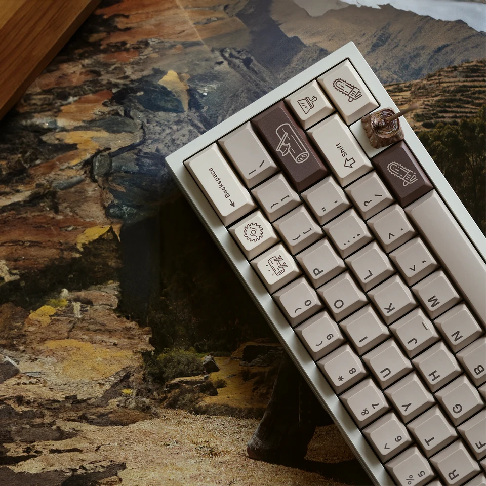 ‌ JKDK Carpenter PBT キーキャップ - チェリー プロファイル ウッド