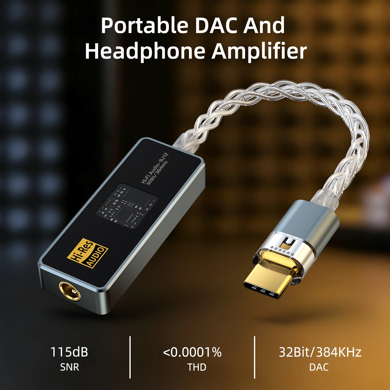 CX31993 USB C DAC 동글 SGM8262 Op-Amp Type C 3.5mm 휴대용 DAC 앰프 HiFi 무손실 오디오 디코더 어댑터 32Bit 384KHz