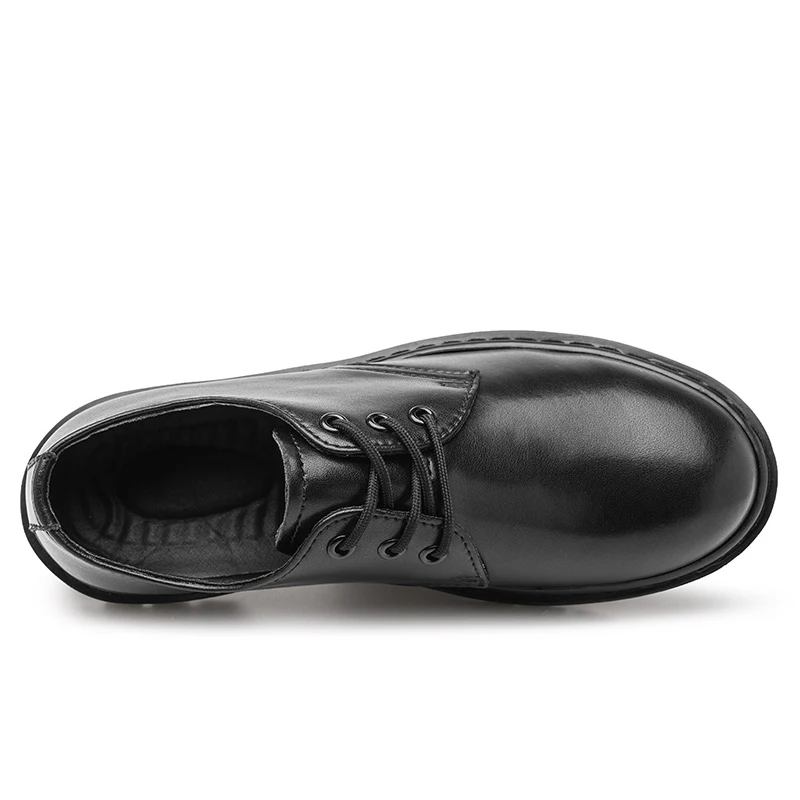 Spring Autumn Pure Black Casual Mens Leather Shoes Luxury Brand Trend 2023 Fashion Classic 3