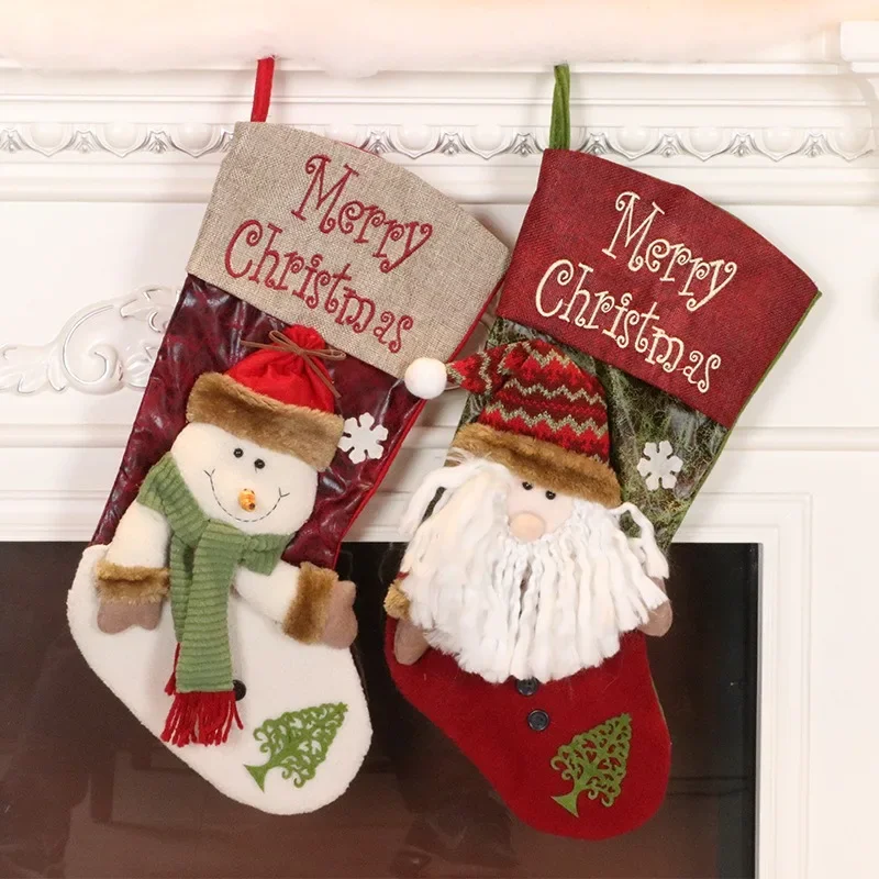 

Christmas Eve Decoration Children's Gift Bag Candy Bag Christmas Pendant Socks Christmas Socks Leg Warmers