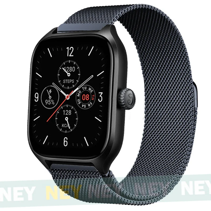 Milanese Loop Metal Bracelet for Smartwatches - Adjustable 20mm/22mm Strap