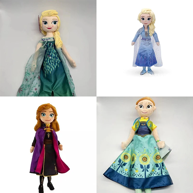 Disney Frozen Elsa E Anna Peluche Bambola Peluche Elsa E Anna