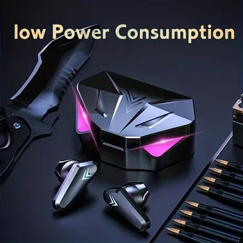 TWS Wireless Bluetooth Headset LED Display Gamer Earbuds with Mic Wireless Headphones Noise Cancelling Bluetooth Earphones X15 1