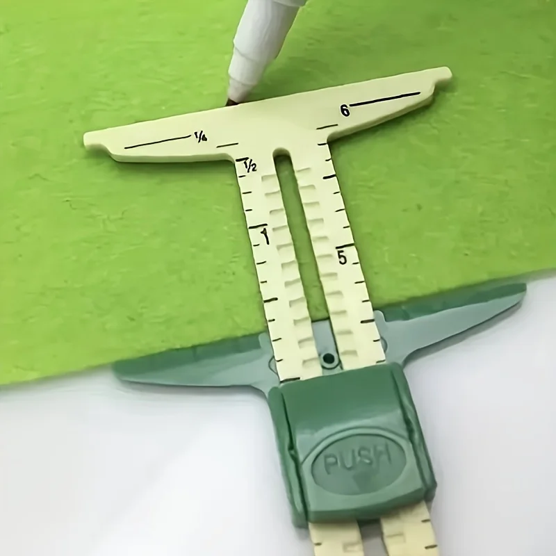 스워드맨 5-in-1 슬라이딩 게이지 다기능 측정자, 바느질, 퀼팅, 제도 도구, DIY 공예 및 교육용