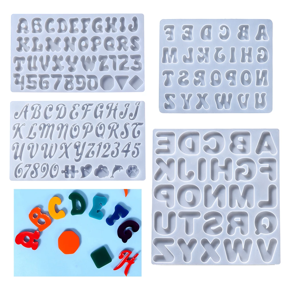 

Alphabet Silicone Mold Letter Number Pendants Epoxy Resin Mould DIY Keychain Earring Necklace Pendant Epoxy Resin Jewelry Crafts