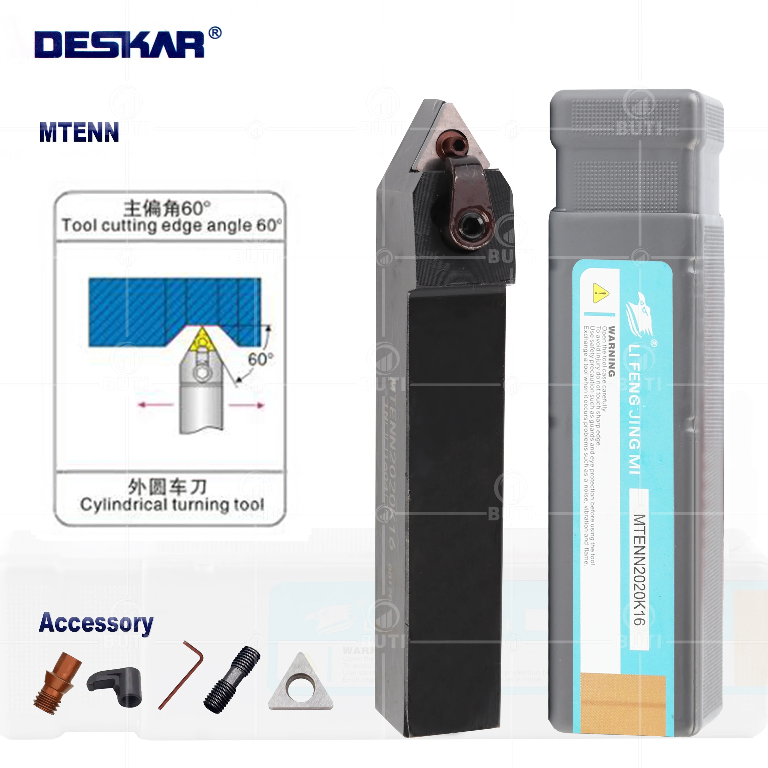 DESKAR 100% Original MTENN1616 MTENN2020 MTENN2525 External Turning Tool MTENN Lathe Bar Turning Holder CNC Cutting Tool Cutter abs back turning tool holder of cnc lathe sabsr1212k 40f corner external turning tool bar back sweeping harder cutter