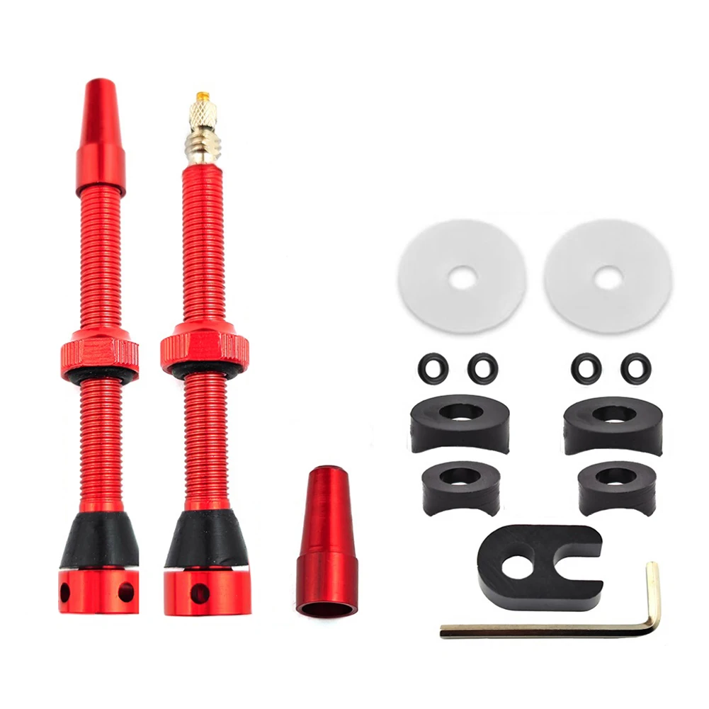 2pcs Tubeless Air Valve MTB for Mountain Road Bike Tubeless Rim Presta Valves Set Cycling Replacement Parts Attachment