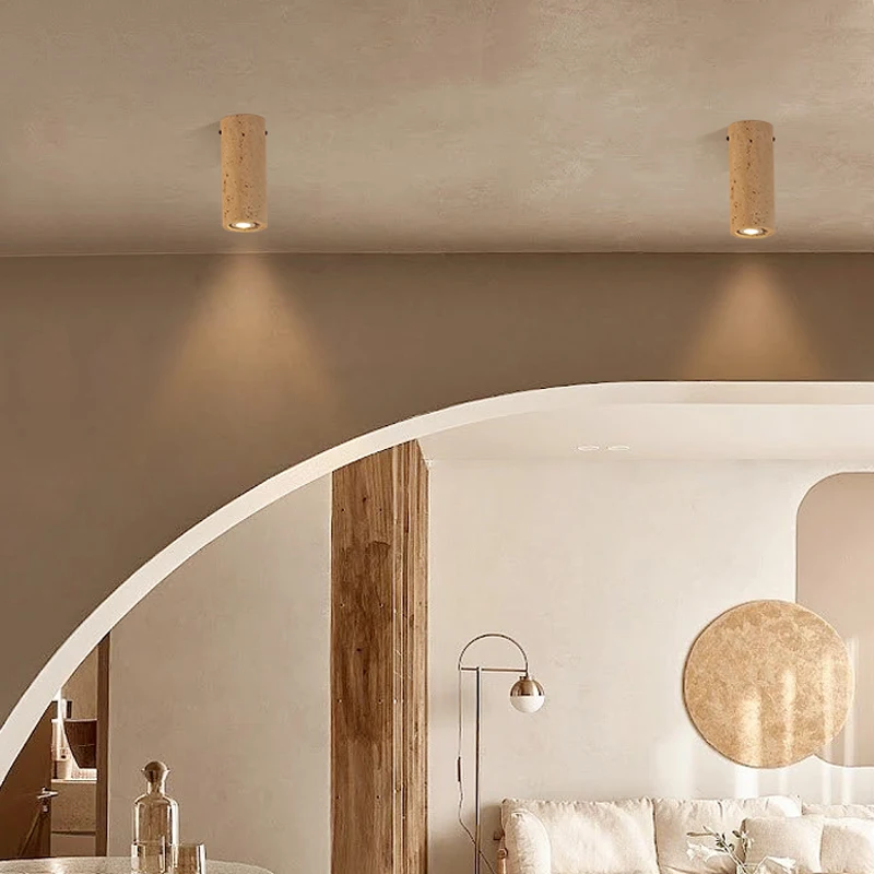 LED Ceiling Light LED Chandelier Ceiling Light Motion Sensor Ceiling Lamp Japanese Creative Natural Small Ceiling Light Simple Yellow Marble Balcony Corridor Room Decorative Lamp LED Warm Color Light