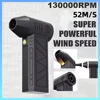 130000 RPM  Fan Electric Air Blower Brushless Motor High-Speed Violent Fan 52m/s Overheat Protection 4000mAh Battery