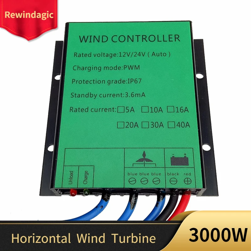 3000W Free Energy PWM Wind Charge Controller 12v/24v AUTO For Wind