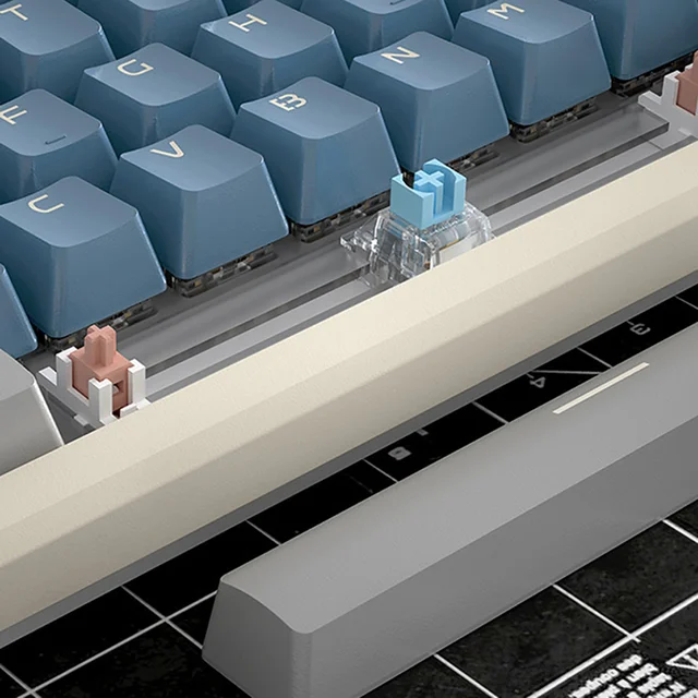 BOW 무선 게임용 기계식 키보드, 다기능 노브와 RGB 백라이트를 갖춘 무선 블루투스 키보드