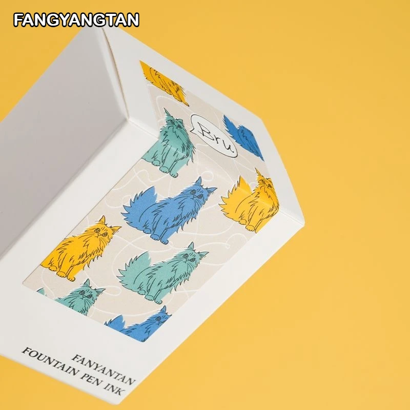 FANGYANGTAN 20 색상 50ml 쉰 만년필 잉크 포레스트 캣 그라디언트 컬러 유리 딥펜 문구 학교 용품